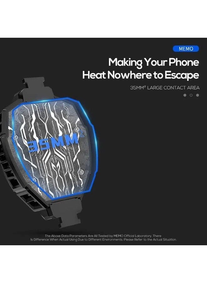 ميمو مبرد ألعاب الكمبيوتر اللوحي DL05، مبرد هاتف iPad اللوحي، مبرد كمبيوتر لوحي بمروحة تبريد أشباه الموصلات مع ضوء RGB للاعبين - Image 4