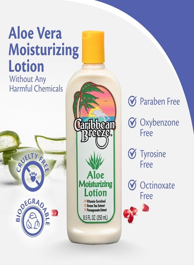 Caribbean Breeze Aloe Moisturizing Lotion, Aloe Vera Lotion for Body, Vitamin Enriched Aloe Lotion with Green Tea and Pomegranate, 8.5 oz (250 ml) - Image 4