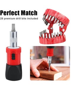 KASTWAVE Screwdriver Bit Organizing Holder Set, Upgrade Bit Holder,  Magnetic Denture Drill Bit Holder with 28 Drill Bits |Fits 1/16"-1/4" Hex Bit and Drive Bit Adapter  - Image 2