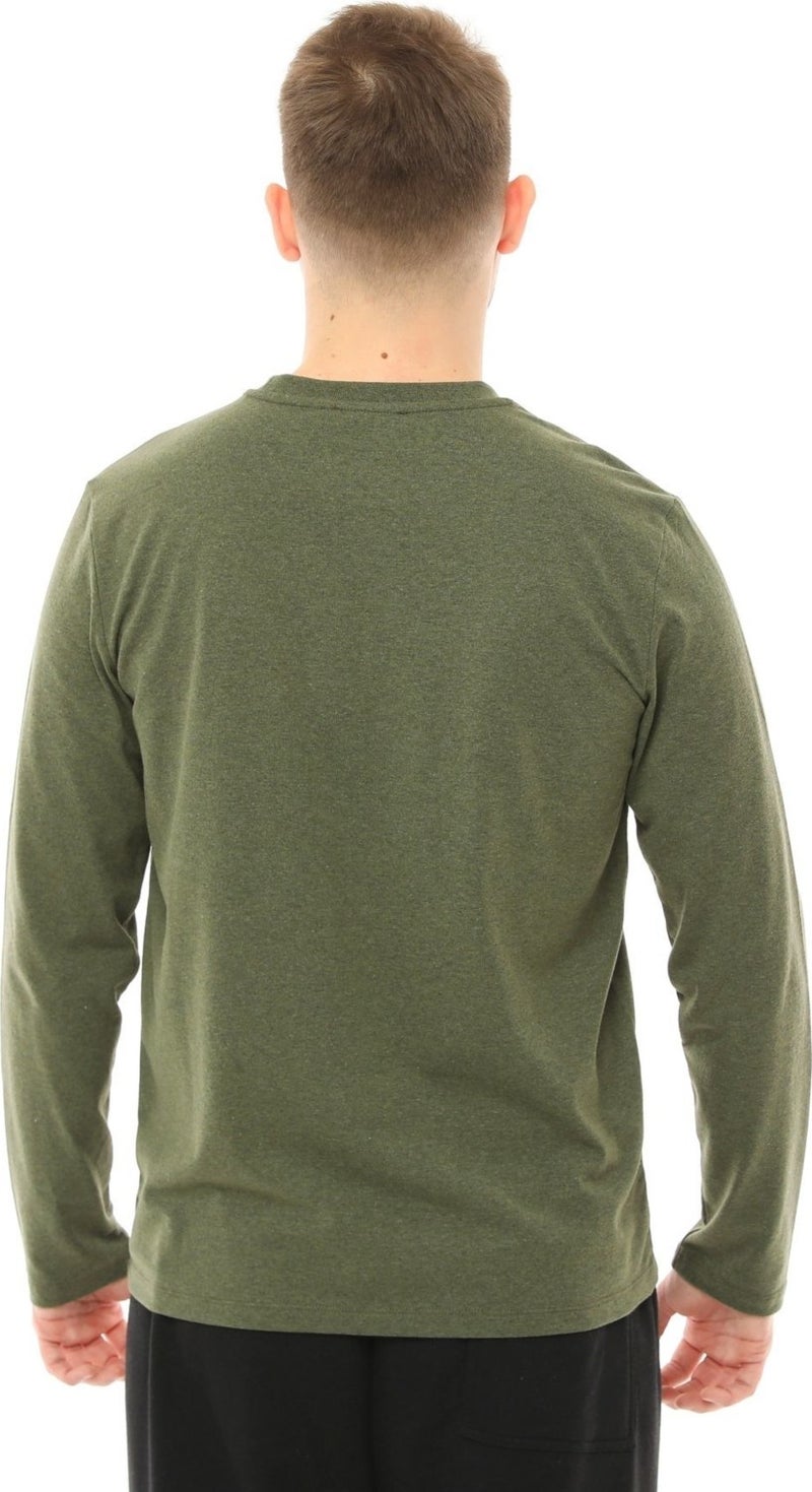 Men's Long Sleeve Crew Neck T-Shirt Khaki