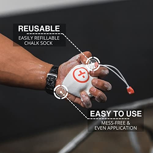 ONCRUX Chalk Sock 2 oz - Premium Refillable Chalk Ball - Made in USA - Performance Grade Grip Enhancer for Weightlifting, Rock Climbing, Gymnastics, Disc Golf and More - Image 3