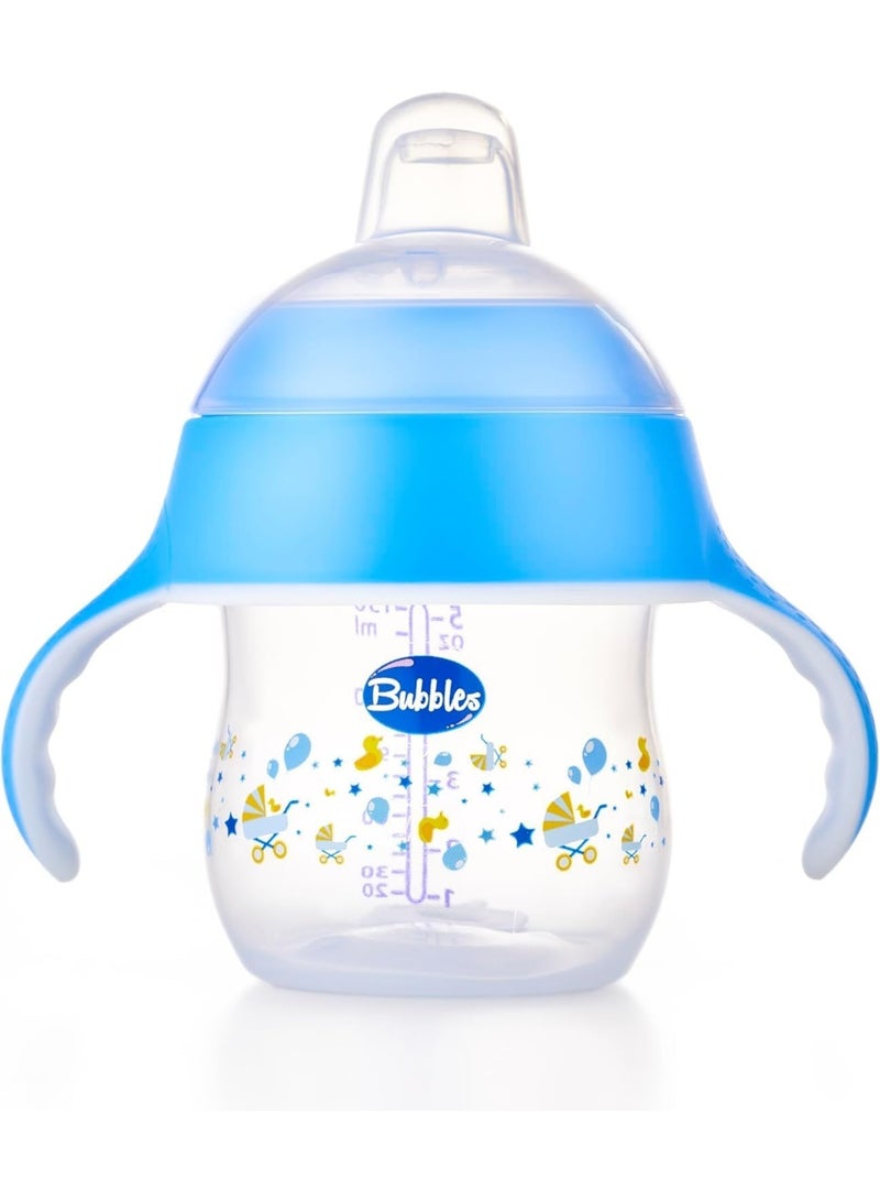 Bubbles BPA-Free Baby Training Cup 150ml, Leak-Proof, Soft Spout, Hygienic and Easy to Hold, Food-Grade Safe for Toddlers (5 oz) (Blue)