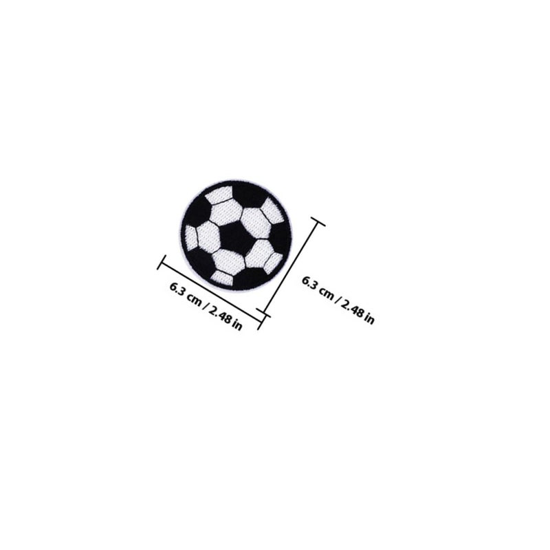 Wear Resistant Soccer Fabric Patches 6.3cm Diameter for Clothes Jackets Hats Repair - Image 3