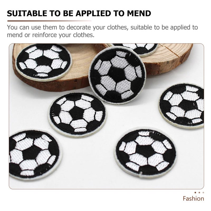 Wear Resistant Soccer Fabric Patches 6.3cm Diameter for Clothes Jackets Hats Repair - Image 4