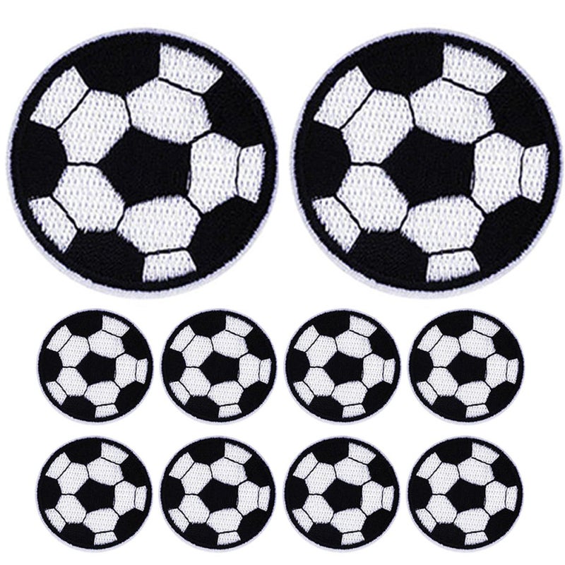 Wear Resistant Soccer Fabric Patches 6.3cm Diameter for Clothes Jackets Hats Repair - Image 2