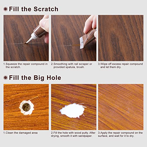SEISSO Wood Furniture Repair Kit, 12 Colors Wood Repair fillers with Wood Putty. Used for Stains, Scratch, Wood Floors, Stains, Tables, Desks, and Cover Ups - Image 4