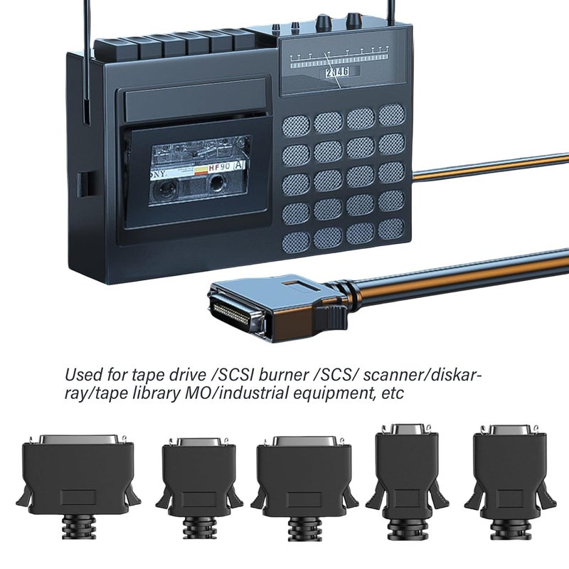 SCSI CN14 / 20/26 / 36/50 SCSI Male to Male Connectors Cable for Servo Drives, 1.5m Length Signals Cable - Image 2