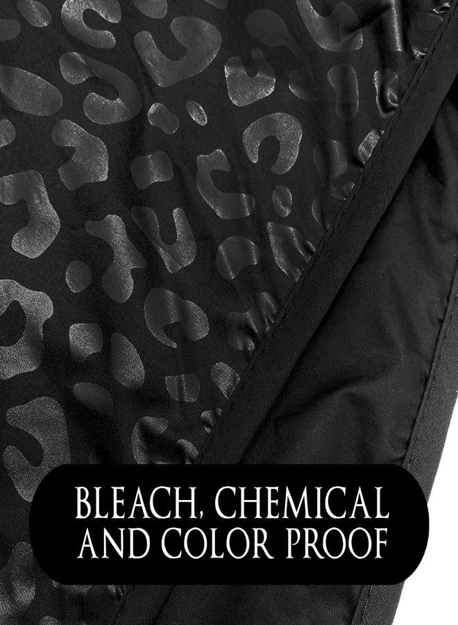 Betty Dain Black Jaguar Bleach-proof All Purpose Styling Cape, Material Defends Against Bleach Stains, Color Proof, Chemical Proof, Waterproof, Lightweight Embossed Nylon, Black - Image 4