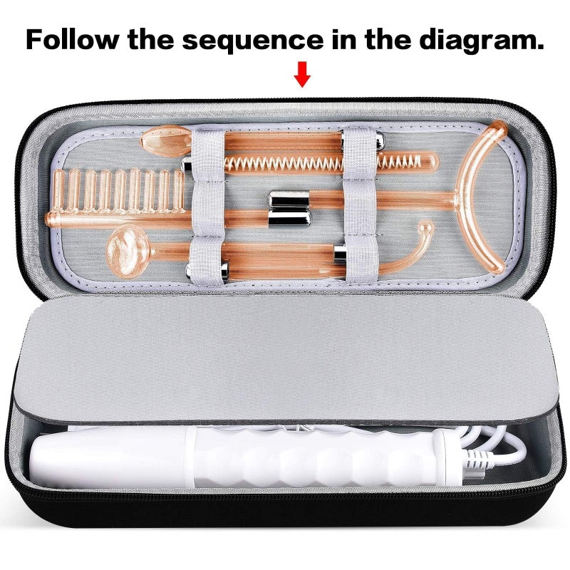 GWCASE Case Compatible with Houzzi/for NuDerma/for Signstek/for APREUTY/for FAZJEUNE/for NewWay Professional Clinical Portable Handheld High Frequency Skin Wand Machine, 6 Neon & Argon Wand (Only Box) - Image 2