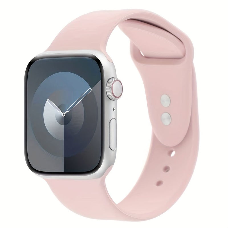 حزام رياضي من السيليكون الناعم متوافق مع ساعات Apple Watch Series 11 10 9 8 7 6 5 4 3 SE Ultra 2 3 بتصميم زهري بلون بني، سوار قابل للتعديل مريح ومتين، مناسب لمقاسات 38 ملم إلى 49 ملم، إكسسوار ساعة ذكية للجنسين. - Image 5