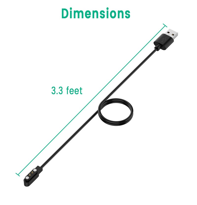 Smays Charger Replacement for Wyze Watch 44mm 47mm Smart Watch, Magnetic Charging Cable 3.3ft 2-Pack - Image 3