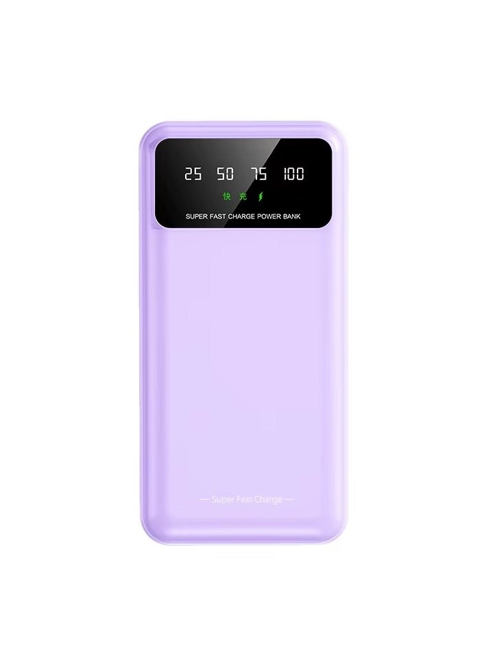ALFY & CO 20000 mAh Power Bank Portable Charger USB Type C Battery Pack 22.5W Fast Charging Compatible with iPhone 16 15 14 13 Pro Max Samsung Galaxy Z Fold 6 S24 S23 S22 S21 Ultra Apple Watch Airpods iPad Purple  - Image 1