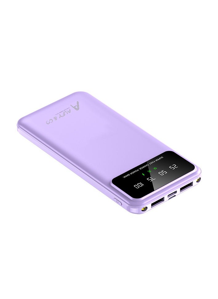 ALFY & CO 20000 mAh Power Bank Portable Charger USB Type C Battery Pack 22.5W Fast Charging Compatible with iPhone 16 15 14 13 Pro Max Samsung Galaxy Z Fold 6 S24 S23 S22 S21 Ultra Apple Watch Airpods iPad Purple  - Image 2