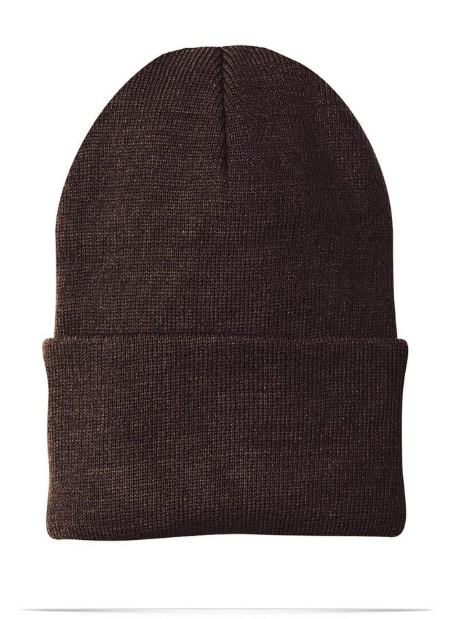 CHACKO Boys & Girls Beanies and Gloves Set Soft Knit for School Winter Cold Skull Cap_5-10 Year(Colour Brown) Pack of 1 - Image 2
