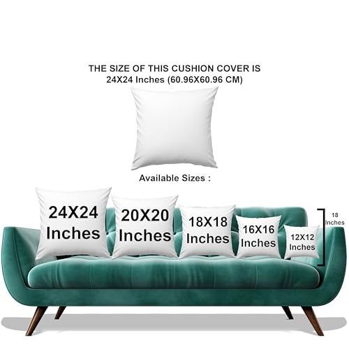 Vendola Decorative Merry Christmas Satin Cushion Cover 24 Inch x 24 Inch 5 Piece, Cusion Cover Sofa Pillow Cover Set for Home, Sofa & Living Room, Animal Print, Red, Green and White, 24X24 Inches - Image 5