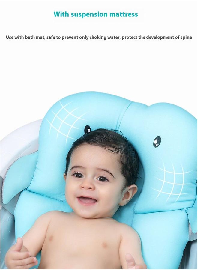 HOMESTAR Bathroom Baby Foldable Bath Tub With Bathmat Cushion And Thermometer Portable Bathtub Shower Basin Non-Slip Support Leg for 0-8 Years Boy Girl - Image 3