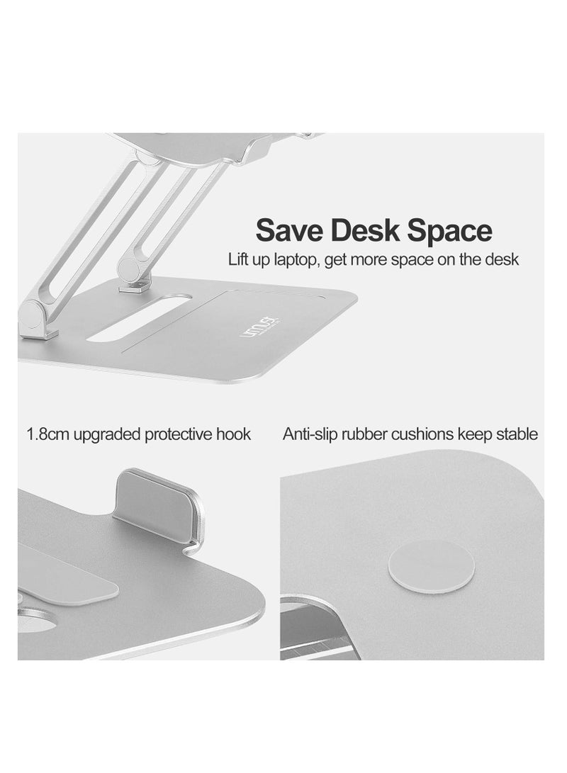 B-Zen LS10 Adjustable Ergonomic Aluminum Laptop Stand Holder Notebook and Computer Lifter Compatible with Air, Pro, Dell Watch and Lenovo Laptops Size 25 36cm Aluminum Basen  - Image 2