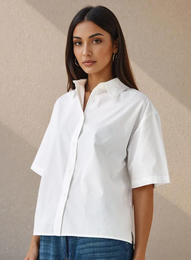 سبلاش فيڤ Cotton Shirt with Collar