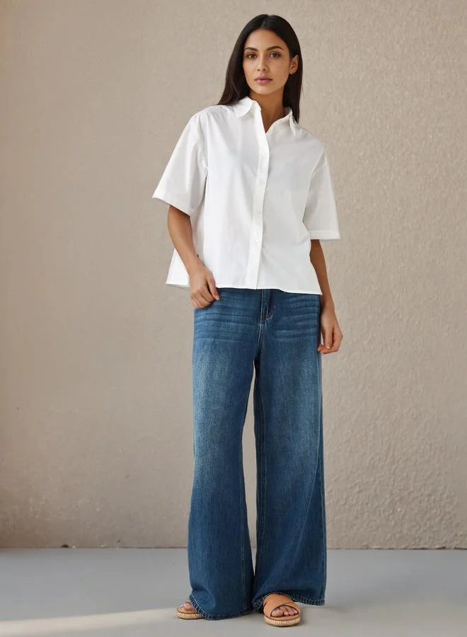 Splash FAV Cotton Shirt with Collar