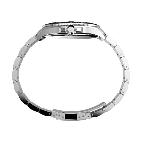 Timex Harborside Coast 43mm Watch Stainless Steel Bracelet Green Dial SilverTone Case - Image 3