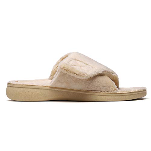 SOLLBEAM Women's Plantar Fasciitis Fuzzy House Orthopedic Adjustable Slippers With Arch Support Orthotic Heel Cup Sandals For Ladies - Image 4