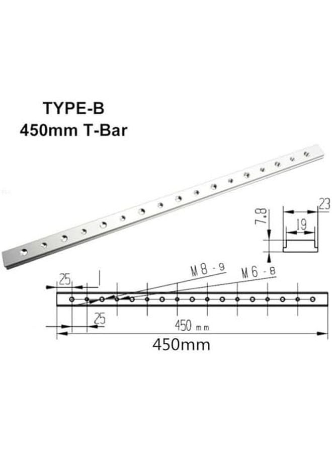 450mm T Track Slider Set 2 Pack Aluminum Alloy For Table Saw And Woodworking Workbench - Image 3