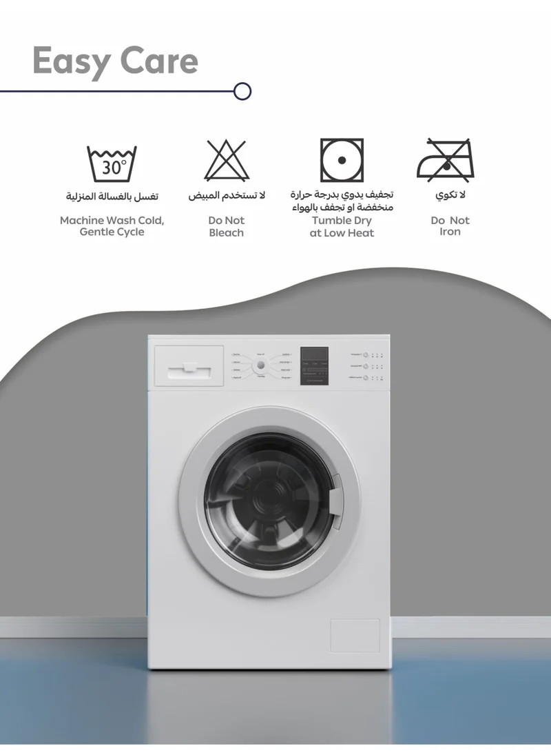 دوناتيلا طقم مفرش فاخر 8 قطع مقاس مزدوج 240×260سم جاكار فاخر  بحشوة 350 جم - يشمل لحاف، شرشف مطاط، أغطية مخدات وخداديّات