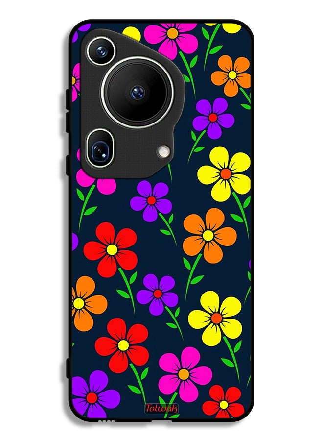Tolwak Huawei Pura 70 Ultra Protective Case Cover Colorful Flowers - Image 1
