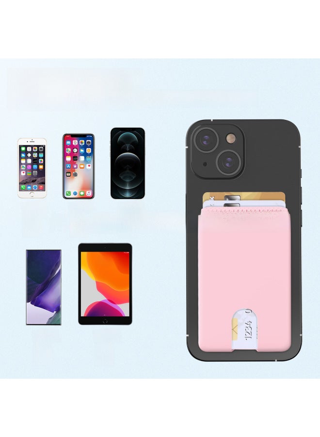 Spot Mobile Phone Silicone Card Case Mobile Phone Case Self-adhesive Silicone Card Case Anti-drop Bank Card Silicone Card Holder-Color:White-Dimensions:5.8*9.2cm  - Image 3