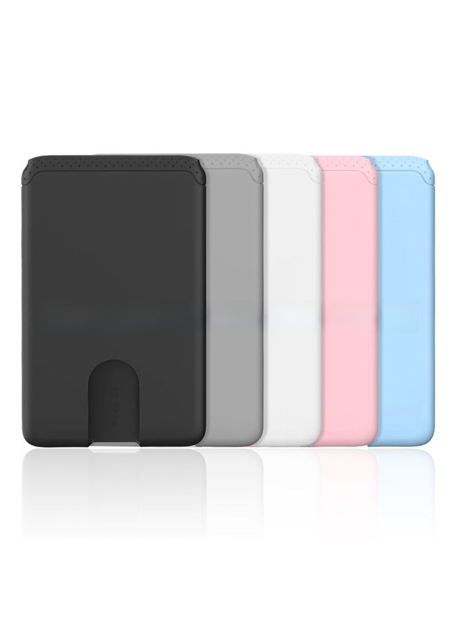 Spot Mobile Phone Silicone Card Case Mobile Phone Case Self-adhesive Silicone Card Case Anti-drop Bank Card Silicone Card Holder-Color:White-Dimensions:5.8*9.2cm  - Image 2