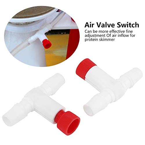 TOPINCN 2PCS Aquarium Protein Skimmer Air Valve, Plastic Fine Adjustment Protein Separator Air Valve Protein Skimmer Accessories Universal for MS Protein Separator - Image 3