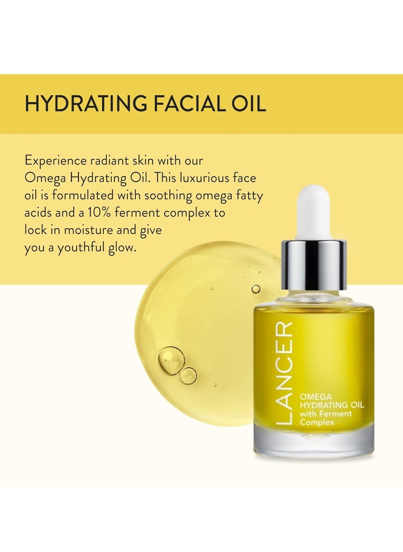 lancer Lancer Skincare Omega Hydrating Oil with Ferment Complex, Daily Facial-Oil Moisturizer Serum with Turmeric, 1 Fluid Ounce  - Image 2