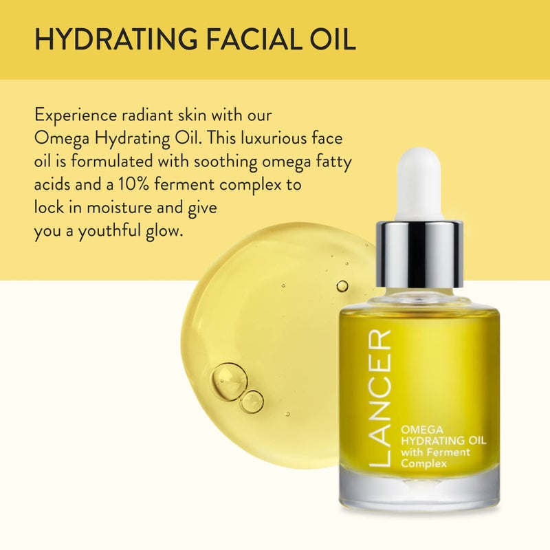 Lancer Skincare Omega Hydrating Oil with Ferment Complex, Daily Facial-Oil Moisturizer Serum with Turmeric, 1 Fluid Ounce - Image 2