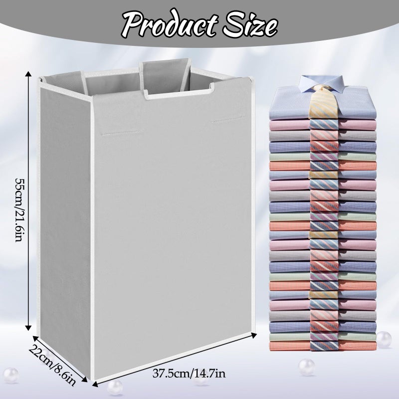Exclaith 3 Pack Large Laundry Sorter Replacement Bags, Hamper Cart Removable Replacement, Laundry Storage Organizer-Replacement Bags, Gray, Square Shap - Image 2