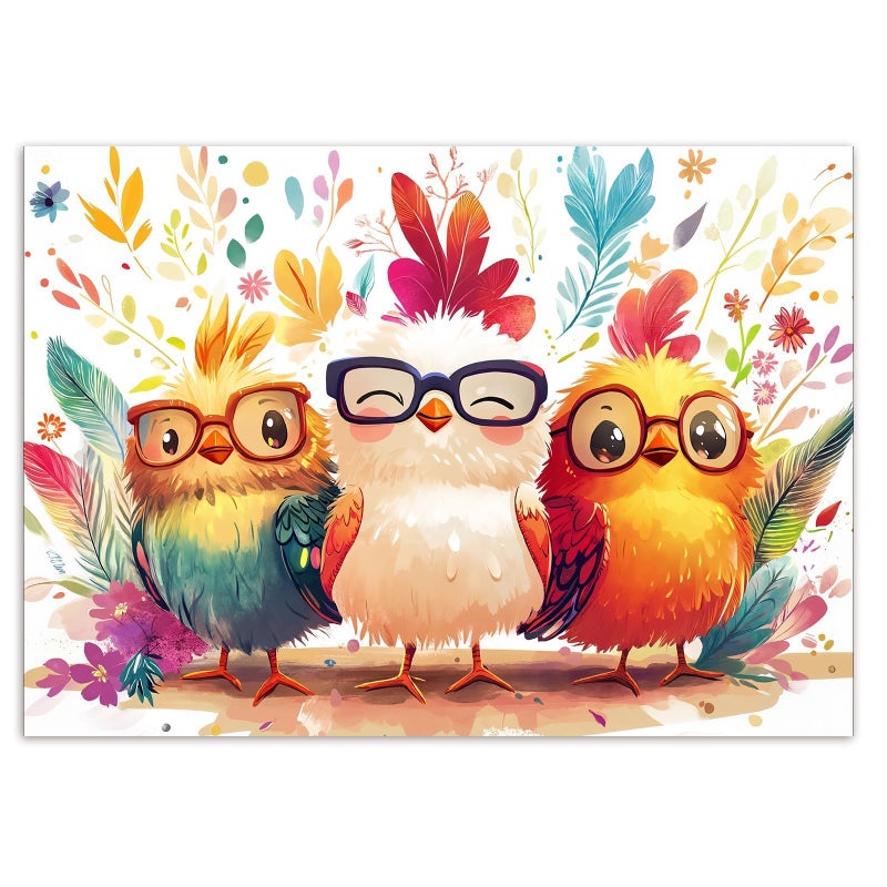 Artipuz 1000 Piece Jigsaw Puzzle for Adults Colorful Funny Chicken 276 x 197 Stress Relief Cognitive Challenge Ideal Mindfulness Gift for Family Game Night Artistic Wall Decor - Image 3