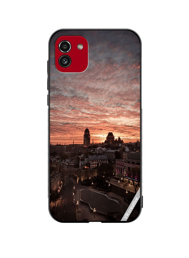 VR CREATIVE Protective Case Cover For Samsung Galaxy A03 Quebec City Design Multicolour - Image 1
