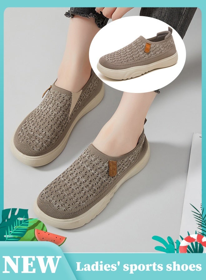 Ladies' sports shoes with mesh design, perfect for fitness running and casual wear. Lightweight, breathable, non-slip and ideal for gym wear. Comfortable and casual with built-in memory foam for tennis and jogging.  - Image 1