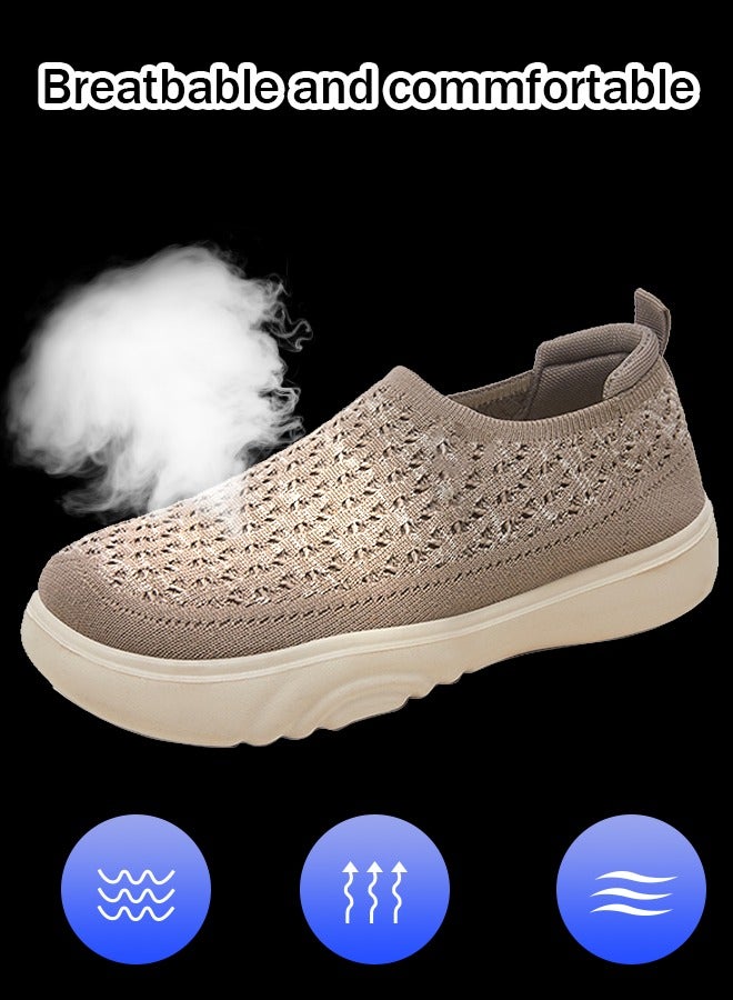 Ladies' sports shoes with mesh design, perfect for fitness running and casual wear. Lightweight, breathable, non-slip and ideal for gym wear. Comfortable and casual with built-in memory foam for tennis and jogging.  - Image 4
