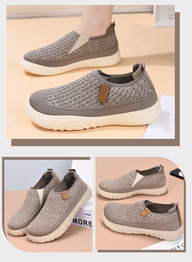 Ladies' sports shoes with mesh design, perfect for fitness running and casual wear. Lightweight, breathable, non-slip and ideal for gym wear. Comfortable and casual with built-in memory foam for tennis and jogging.  - Image 5