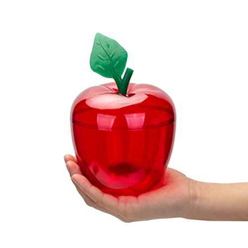HANZE Large Red Apple Container Apple Shaped Candy Toy Filling Containers Jar Back To School Teacher Appreciation Gift Wedding Party Ornaments Christmas Decorations Supplies Favors