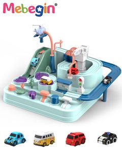 MEBEGIN Toys Race Track Car Adventure Preschool Toddler Boy Toys Educational Parent-Child Interactive Racing Kids Toy with 4 car  - Image 1