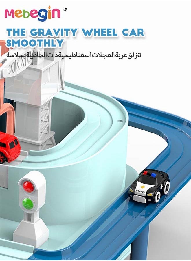 MEBEGIN - Toys Race Track Car Adventure Preschool Toddler Boy Toys Educational Parent-Child Interactive Racing Kids Toy with 4 car - Image 1