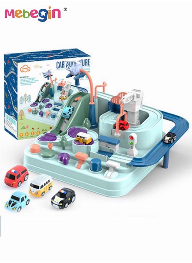 MEBEGIN - Toys Race Track Car Adventure Preschool Toddler Boy Toys Educational Parent-Child Interactive Racing Kids Toy with 4 car - Image 1