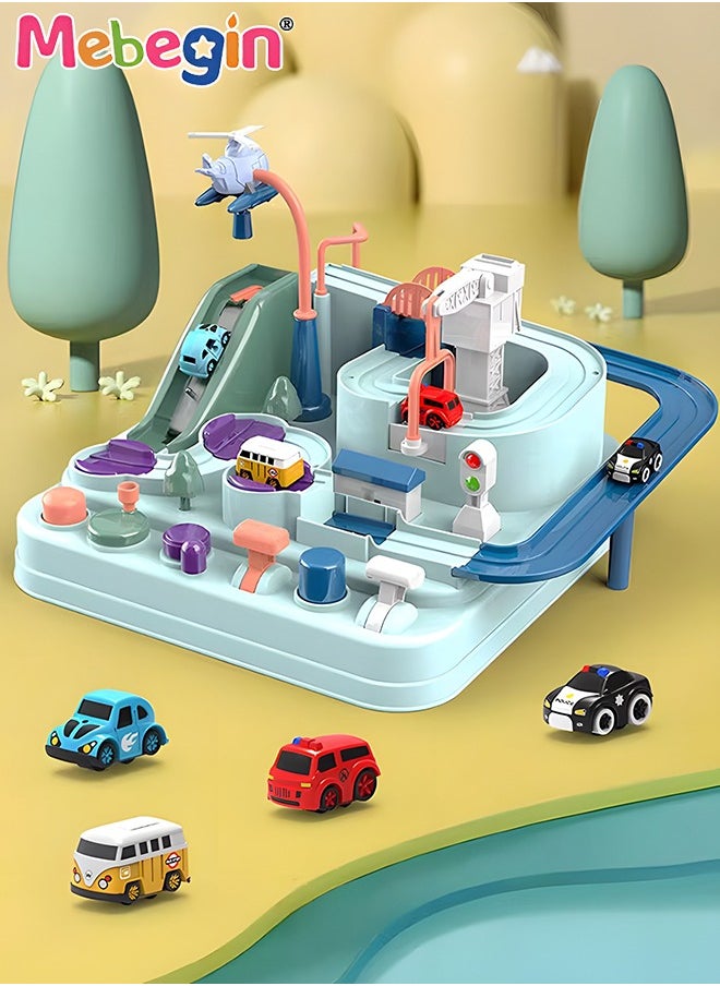 MEBEGIN - Toys Race Track Car Adventure Preschool Toddler Boy Toys Educational Parent-Child Interactive Racing Kids Toy with 4 car - Image 1