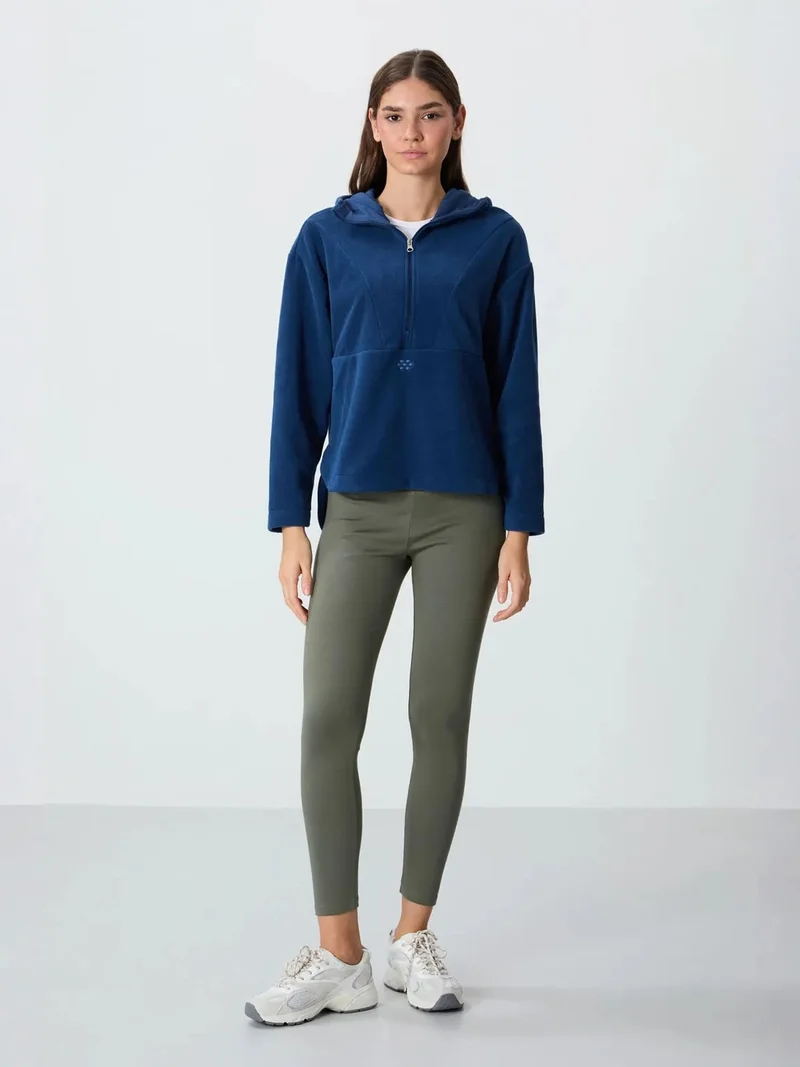 تومي لايف TOMMY Oversized Plush Half-zip Hooded Sweatshirt