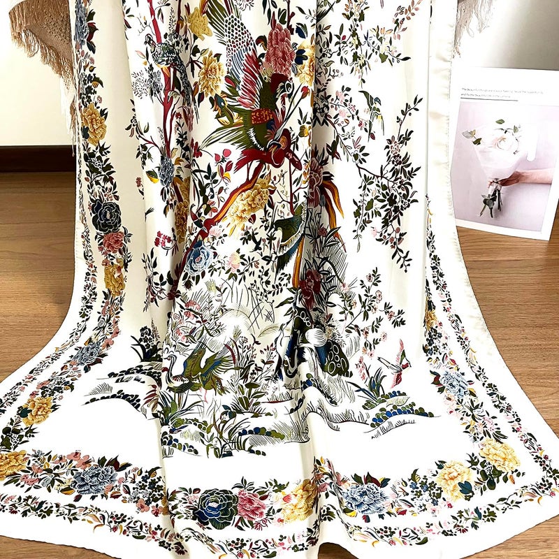 FONYVE Long Silk Like Scarf Lightweight Satin Scarves Large Sunscreen Shawl Wrap for Women - Image 5