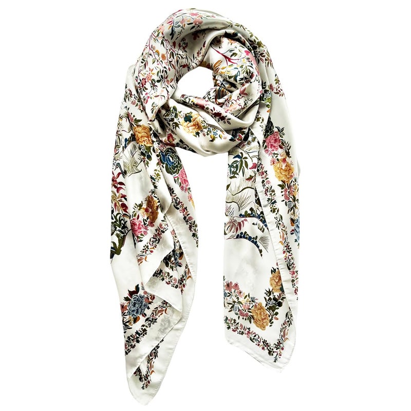 FONYVE Long Silk Like Scarf Lightweight Satin Scarves Large Sunscreen Shawl Wrap for Women - Image 1