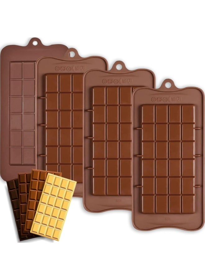 Food Grade Silicone Chocolate Molds 4 Pack Multi Purpose Non Stick Baking and Candy Molds Heat Resistant - Image 1