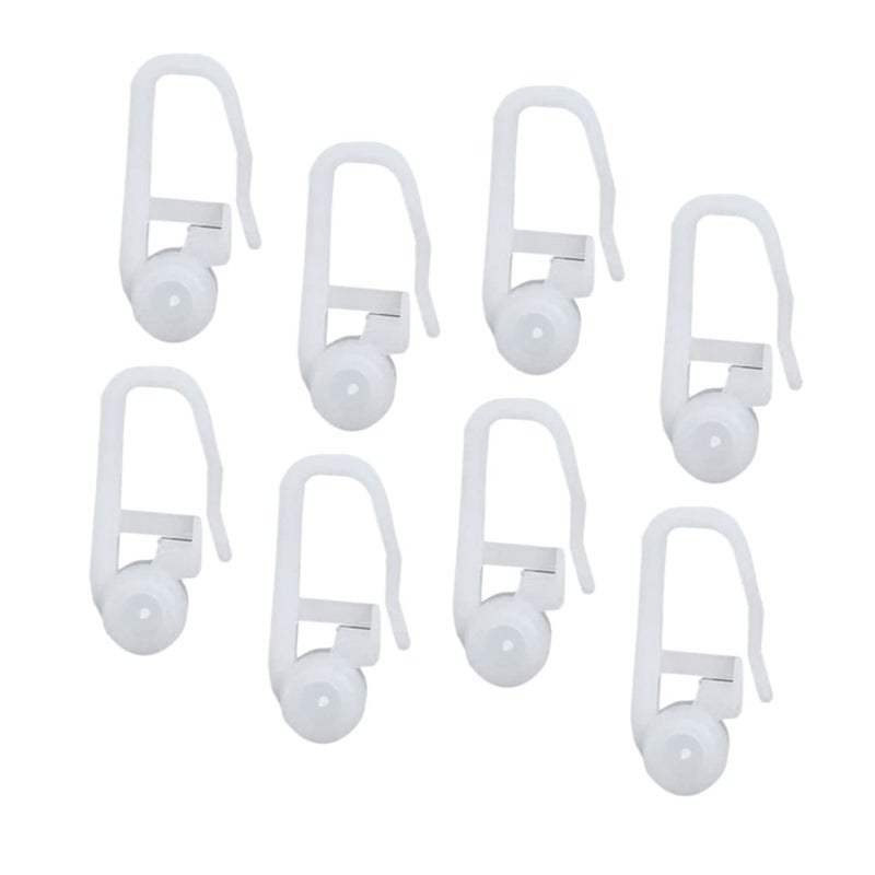 50 Pack Curtain Hanging Rings Sliding Ball Track Hooks Easy Install For Heavy Bedroom Bathroom Curtains - Image 2