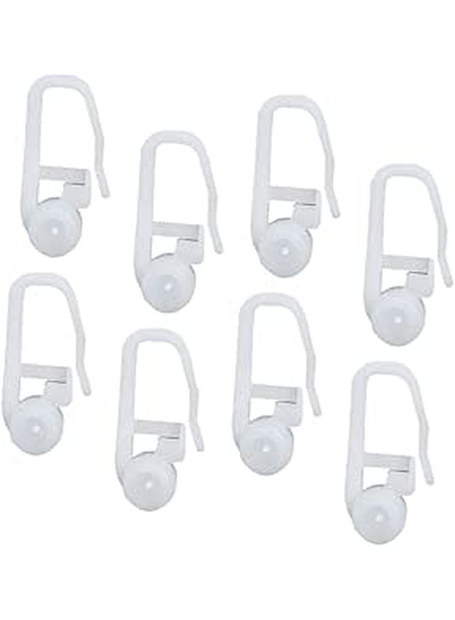 50 Pack Curtain Hanging Rings Sliding Ball Track Hooks Easy Install For Heavy Bedroom Bathroom Curtains - Image 1